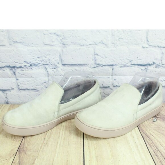 LL Bean Eco Bay Cream Leather Slip On Casual Comfort Sneaker Shoes Size 7.5 M - Picture 2 of 10